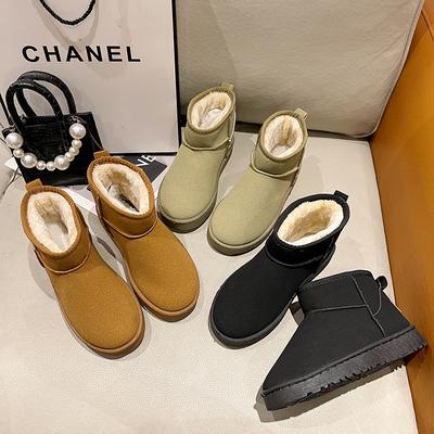 Fashion Outdoors Thickened Anti Slip Cotton Shoes for Women's 2024 Winter New Warm Short Boots Women Thick Sole Snow Boots