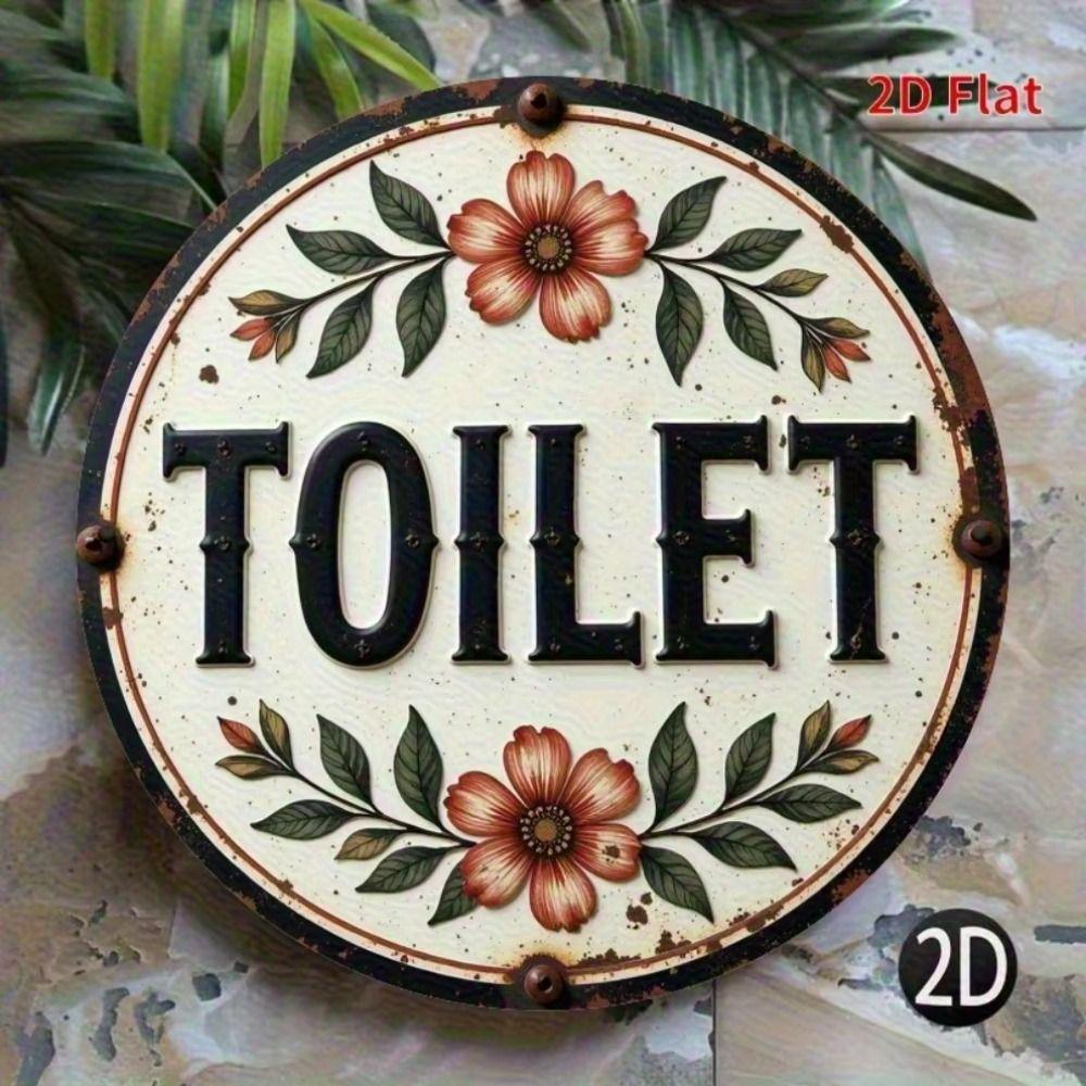 Tin Art Painting Metal Wall Decor 20x20cm Handmade Craft Home Decorative Plate