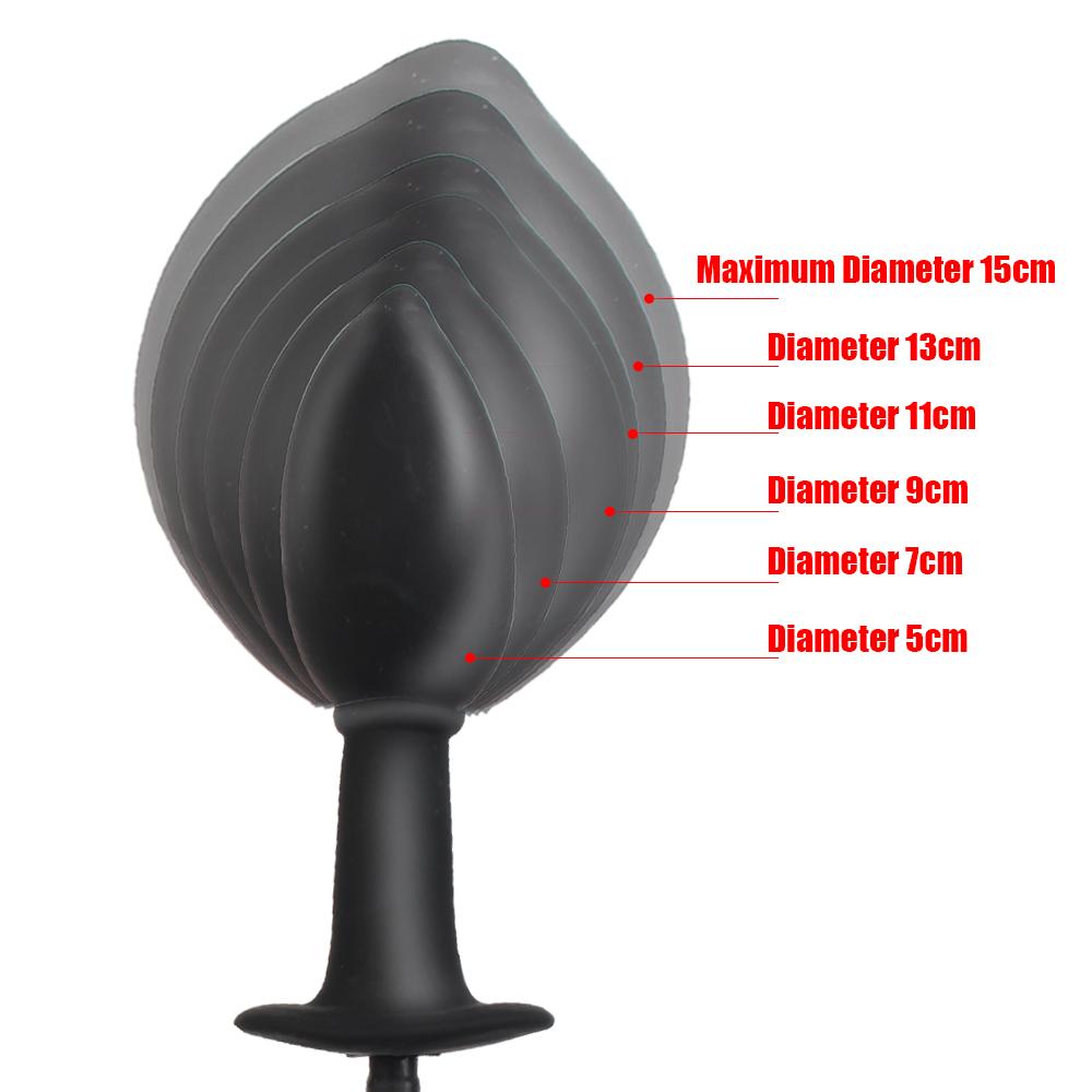 Inflatable Anal Plug 15cm Ball Butt Dilator for Women Vaginal Expander Men Prostate Massager Sex Toys Adult Game Erotic Products