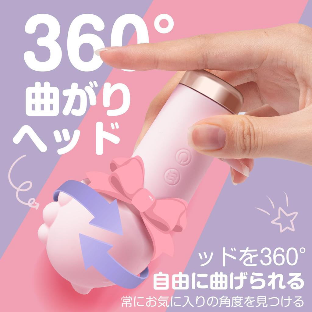 Electric Massager Original Vibrator Rotor Mini Electric Massager Powerful Vibrator for Women Pink Dinosaur 10 Types of Vibrations 25000 Times Full
