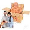 Humorous 3D Card Hilarious Happy Birthday Pop-Up Card Character Design with Heart Balloons Confetti Whimsical Card Birthday Gift