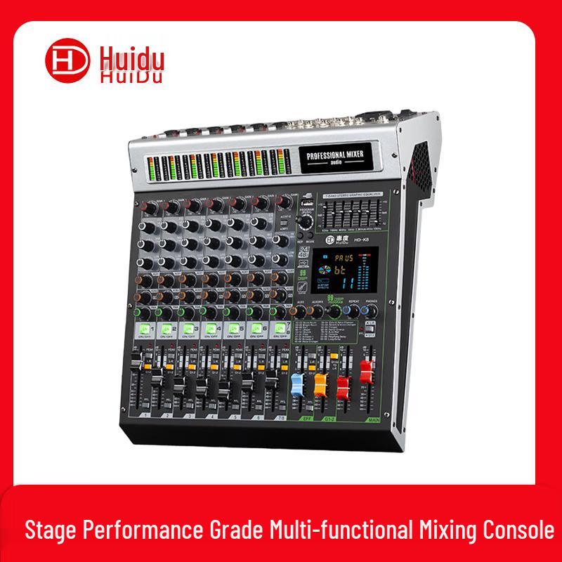 Huidu Professional 8-Channel Audio Mixer with DSP