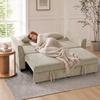 Convertible Sofa, 2-Seater, 4-in-1 Chenille Corner Sofa Bed, 167 cm, Adjustable Backrest, Brown