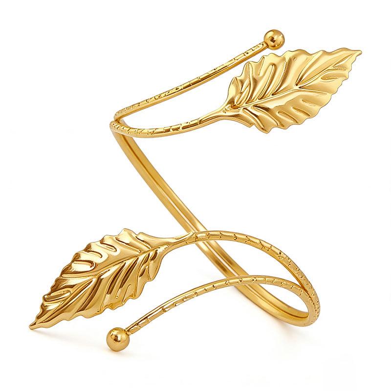 European-American Summer Leaf Adjustable Armband Bracelet Women