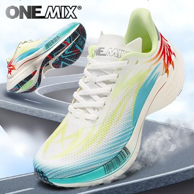 ONEMIX New Marathon Running Shoes Men Breathable Non-Slip Shock-Absorbing Shoes Women Jump Sneakers Air Cushioned