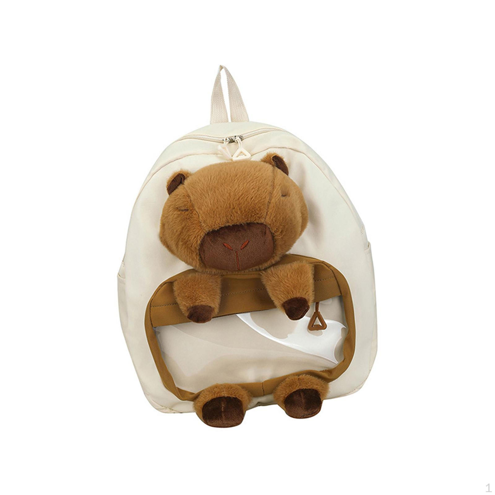 Очаровательный плюшевый рюкзак-капибара для детей и взрослых