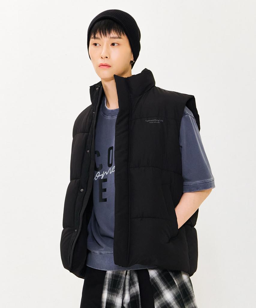 Chasecult Unisex Air Volume High Neck Vest - Black