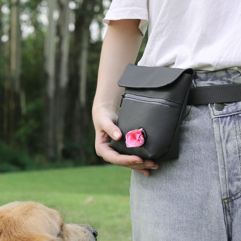 Dog Training Bag, Portable Diagonal Cross Dog Walking Waist Bag, Pet Snacks Collection Bag, Magnetic Absorption Bag