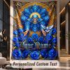Floral (22) Theme Custom Tapestry Personalized Custom Name Text Wall Hanging Tapestry Home Decor Background Cloth
