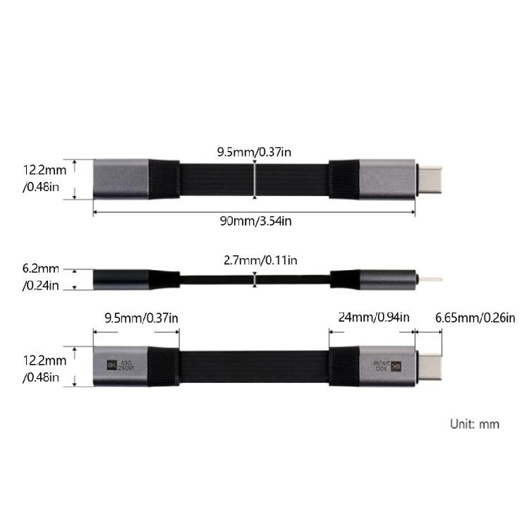 Universal USB4 V2.0 Type C Extension Cable 80Gbps Highly speed Data Transfer 8K Resolution And Fast Charging
