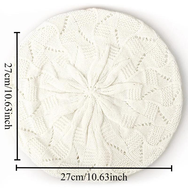 1Pcs Knitted Beret Women's Solid Color French Artist Casual Brimless Autumn Fashion Warm Atmosphere Literature and Art