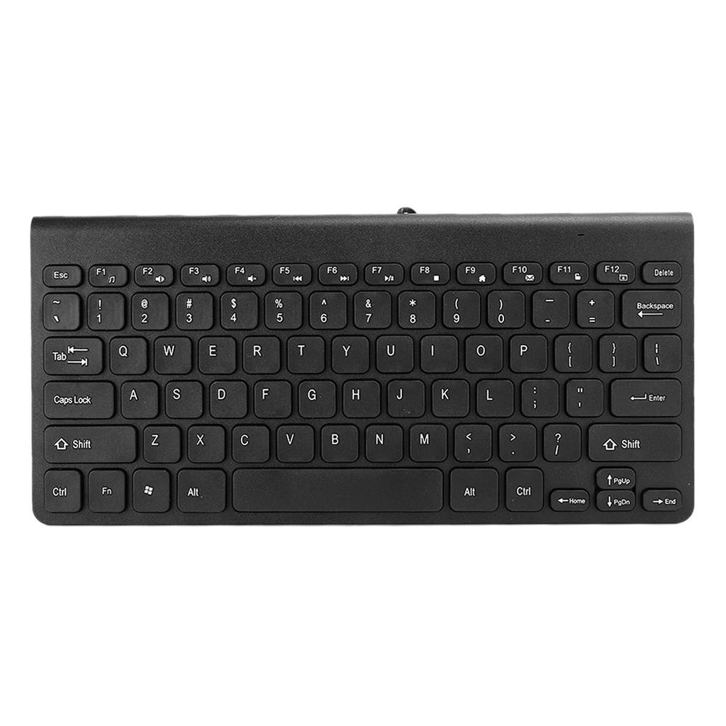 Jectse Wired Keyboard and Mouse Set, Ultra-Slim USB Wired Keyboard with Optical Mouse and Mouse, Plug and Play, Round Keycaps, for PC Laptops (Black)