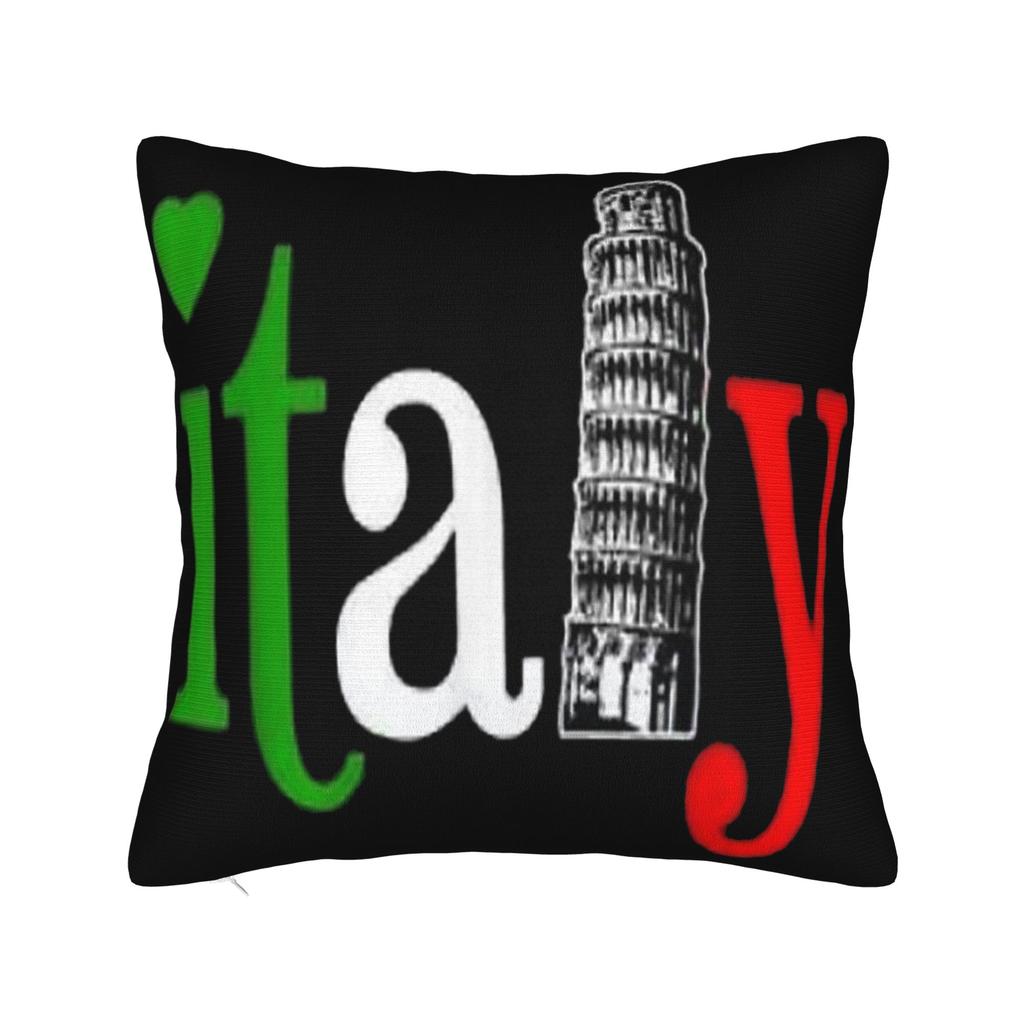 Pillow Cover Italy Flag Holiday Italy Heart Italian Flag  Morden Pillow Case For Sofa Bedroom Home Decor Pillowcases