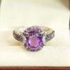 Amethyst Oval Cut Gemstone With 925 Sterling Silver Ring For Men's #A688 JL375658872309