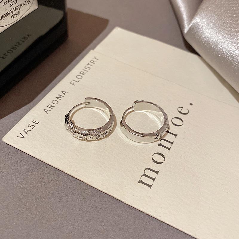 Brushed zircon wheat ear buckle women s commuting versatile temperament earrings popular earrings