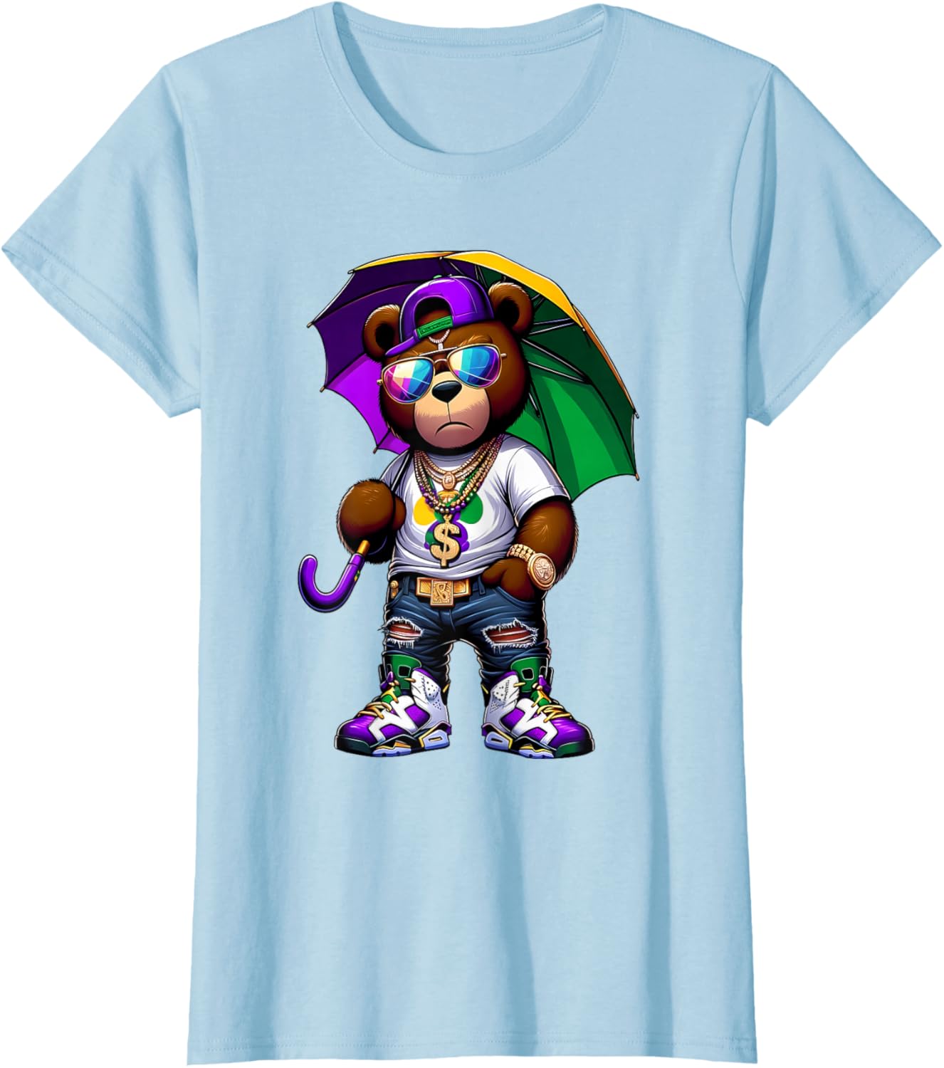 

Mardi Gras for Boys Mens Hip Hop Teddy Bear New Orleans TShirt Unisex Fashionable SpringSummer 2026 New Arrival S
