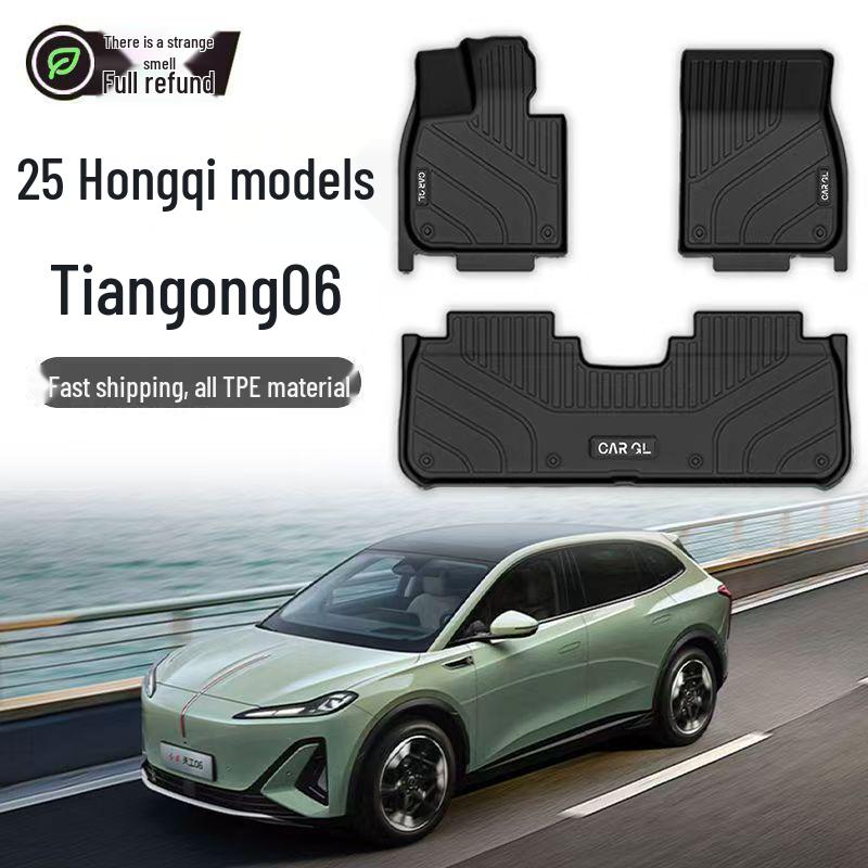 Full Coverage TPE Floor Mats for Hongqi Tiangong 06 - Main Driver Upper Layer, 25 Models