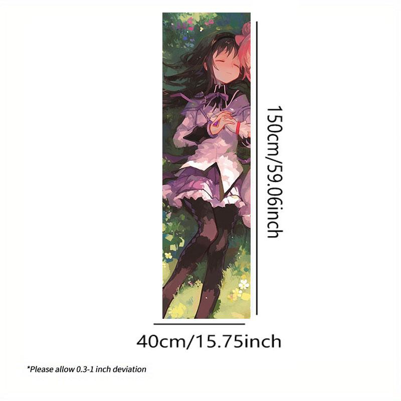 Süßer Magisches Mädchen Vertikaler Wandteppich Madoka Und Homura Langes Wandbehang Teenager Schlafzimmer Wohnheimzimmer Dekoration
