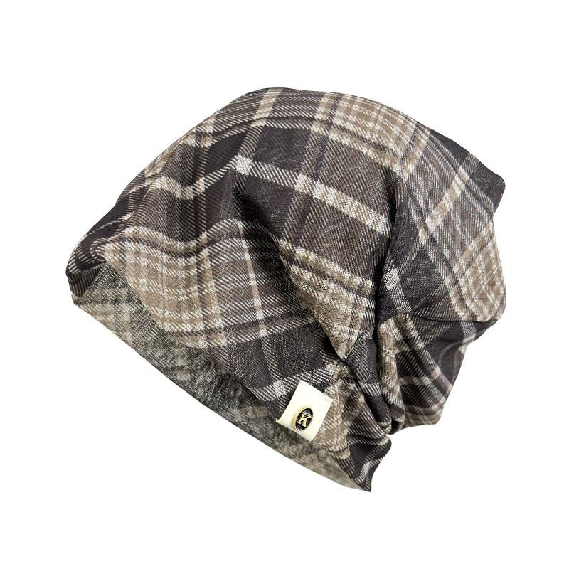 [Summer retro tie-dye stacking hat] New versatile face small thin breathable casual women's baotou