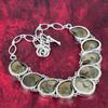 Ammonite Fossil 925 Solid Sterling Silver Necklace with Adjustable Chain, Handmade Gemstone Jewelry Necklace Gift For Her