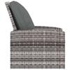 VidaXL Fauteuil inclinable de jardin avec coussins gris résine tressée 364104