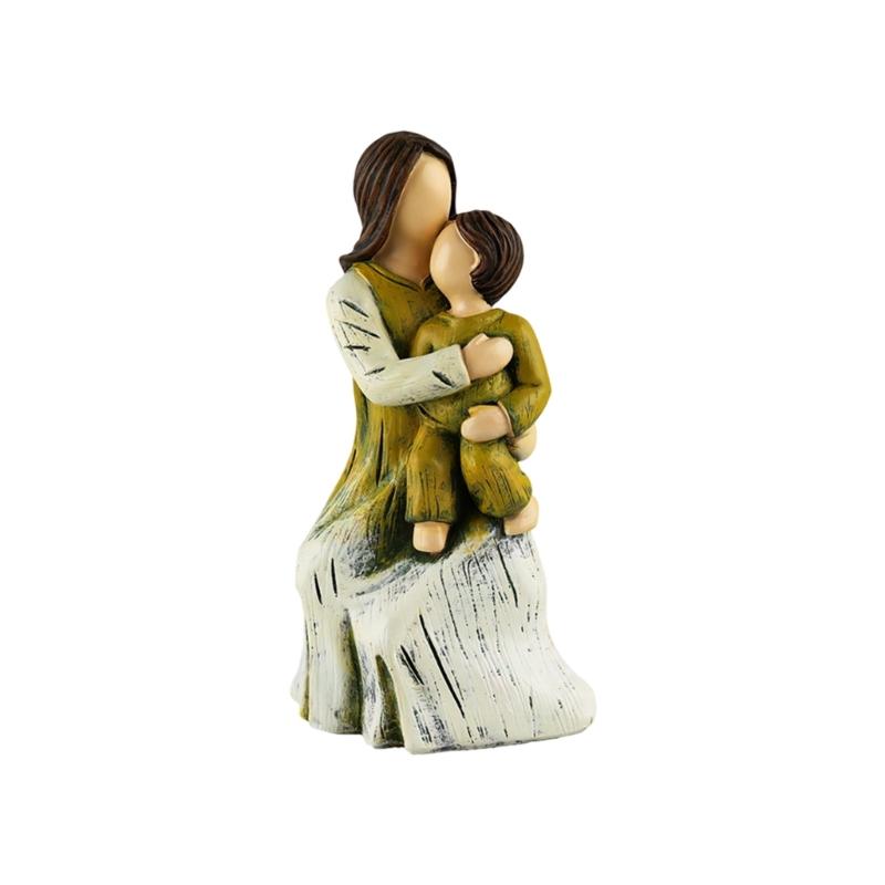 Gift for Mom from Daughter,Resins Family Statues Mom Huggings Child Figurines Ornament for Bedroom Living Room Decors