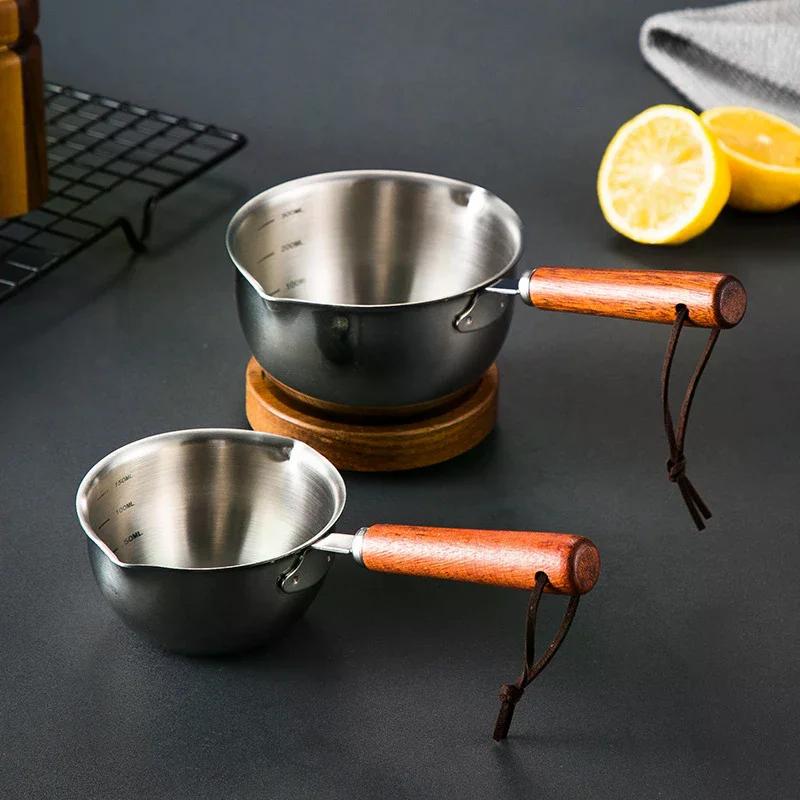 Edelstahl Ölpfanne 150ML 300ML Kleiner Topf Kochen Butter Schmelztopf Schokolade Küche Kochgeschirr Kochwerkzeuge