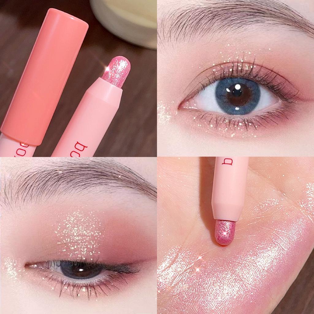 Shimmering Pearl Eyeshadow & Contour Pencil, Multi-functional Highlighter Stick for Quick Application