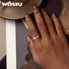 Original 925  Silver Cross Ring Oxidized Silver for Women Fine Jewelry Party Wedding Engagement Ring Gift FIR979