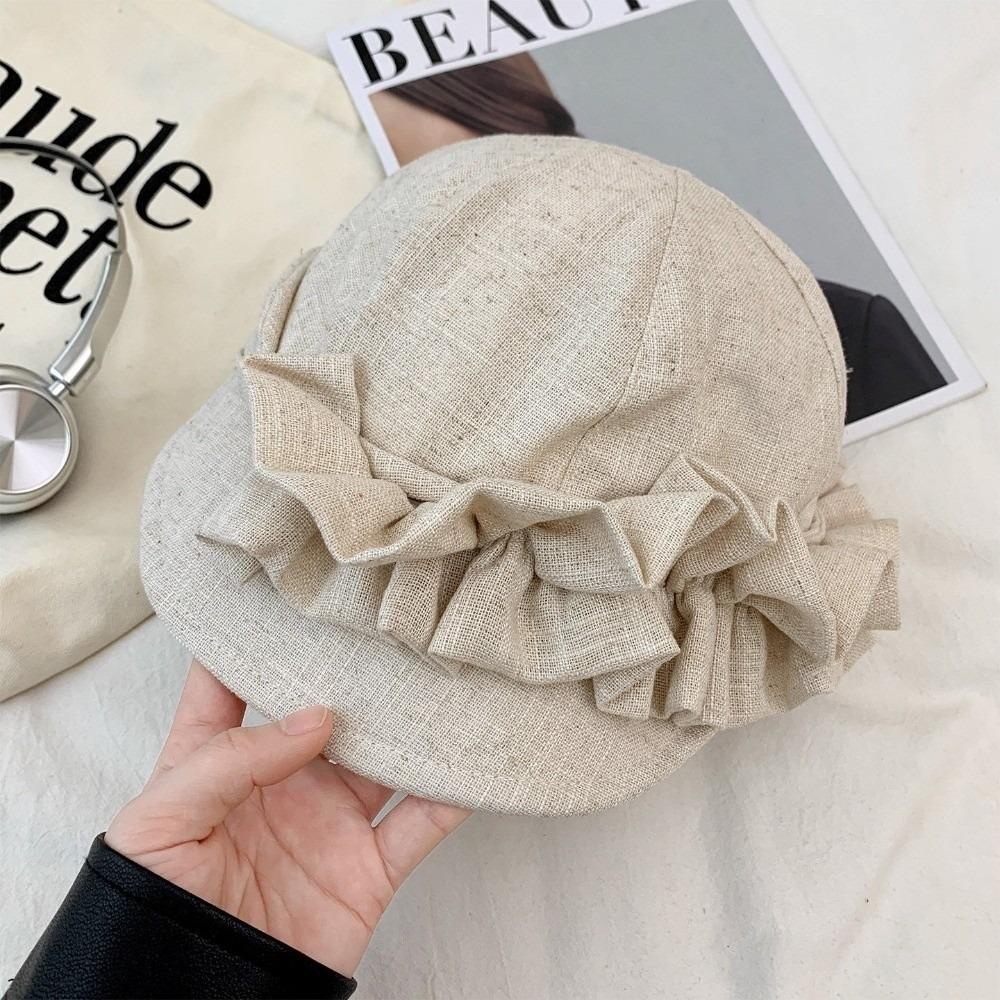 Lace Trim Small Face Fit Equestrian Hat Sun Protection Octagonal Cap Spring Season