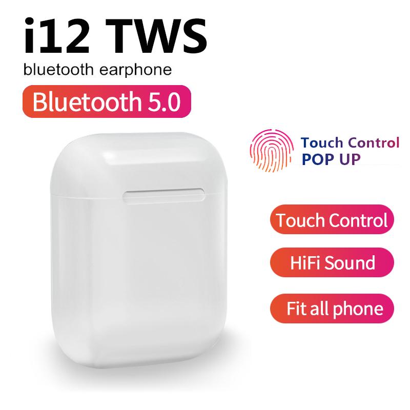 Buy 2020 New I12 TWS Bluetooth Earphones Wireless Headset 6D Hifi Touch  Control Earbuds Pop Up Tws I12 I12tws Not Airpods I30 I10 I7s at affordable  prices — free shipping, real reviews