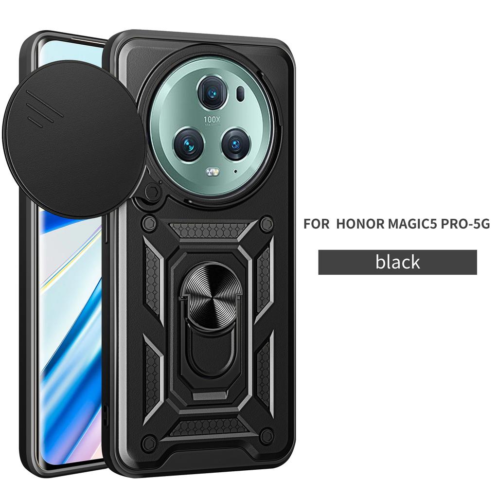 For Honor Magic6 Pro Case Honor Magic5 Pro Magnetic Ring Holder Armor Phone Case Magic 5Pro 6pro Slide Camera Protect Back Cover