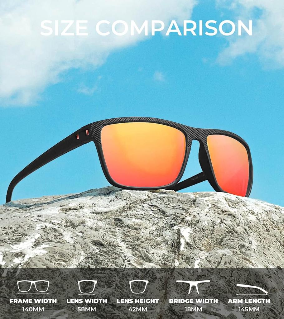 Polarized Sunglasses For Men Lightweight Sun Glasses With Uv Protection For Driving Fishing Golf