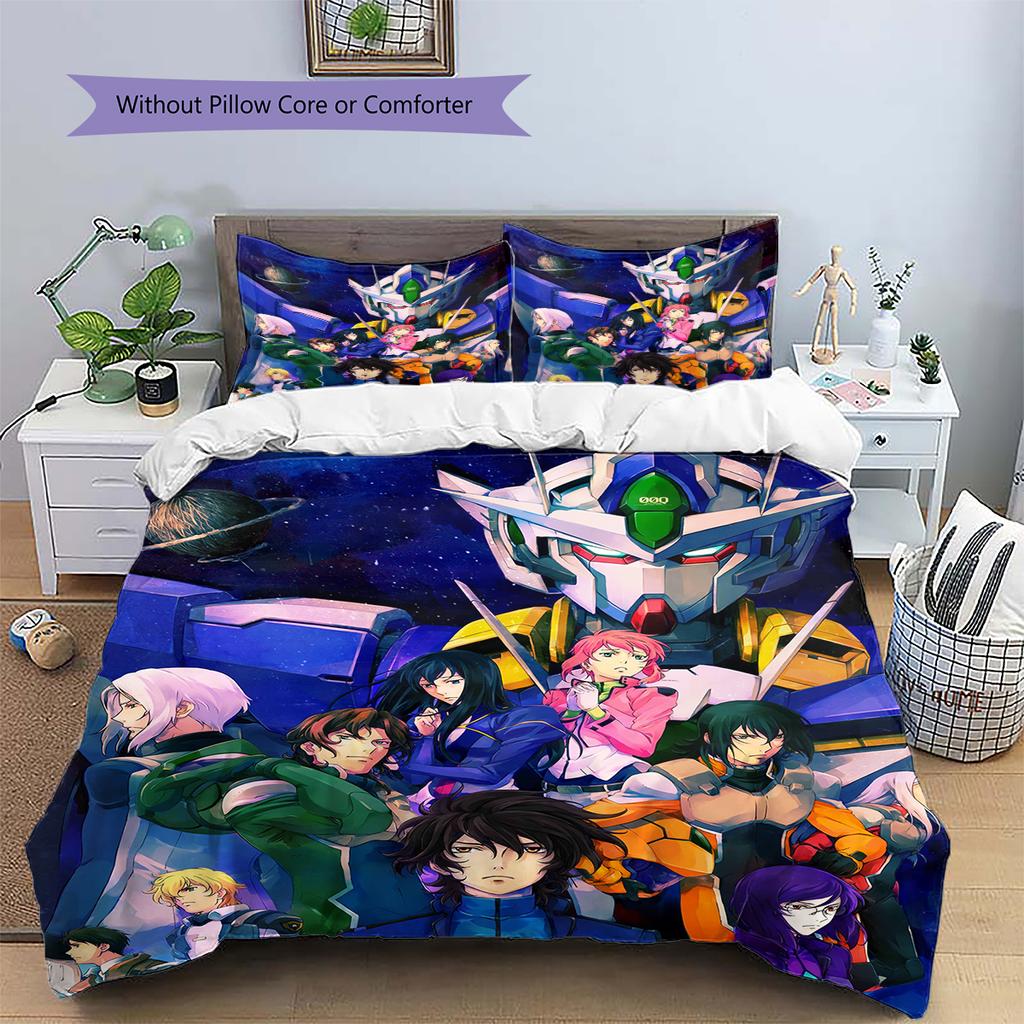 Mobile Suit Gundam Epic Battle Bedding Set Duvet Cover Pillowcase No Filler, Soft Home Bedroom Decor, Perfect Gift for Fans.chl