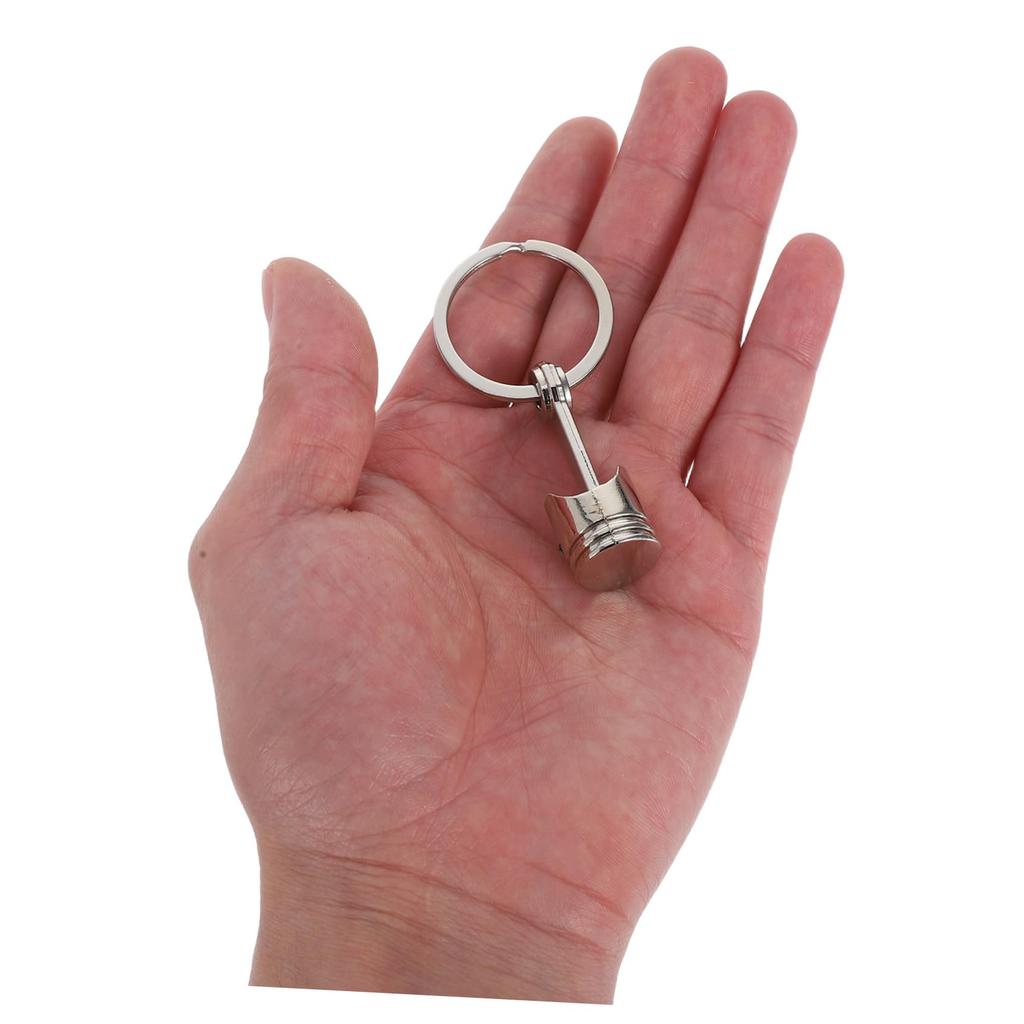 ULTECHNOVO Metall Stempel Nøkkelring, Motorstempel Nøkkelring, Auto Stempel Nøkkelring, Stempel Nøkkelbrikke, Sølv, Sølv