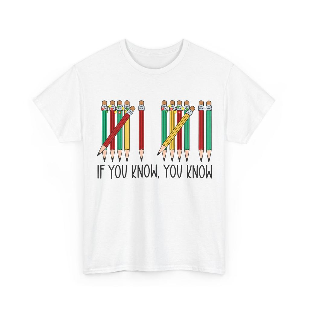 6 7 If You Know You Know Tally Marks Pencils Six Seven Meme T-Shirt