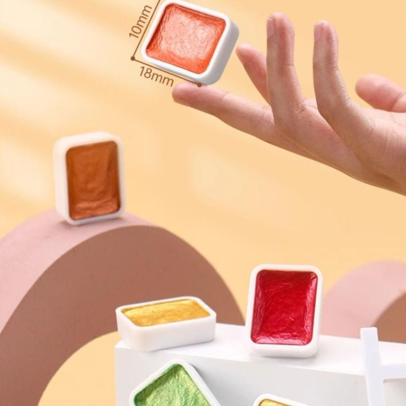 6-180 Color Pearl Solid Watercolor Paint High-Density Pigment for Nail Art Painting Calligraphy Vibrant Long-Lasting