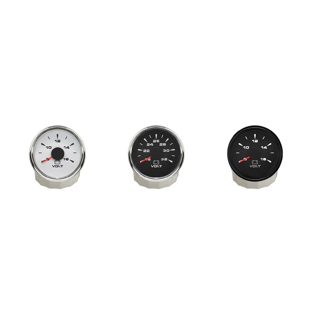 Boat Truck Universal 52mm 8-16V 18-32V Voltmeter Voltage Volt Gauge with 8 Colors Backlight for Motorcycle Vehicle Car