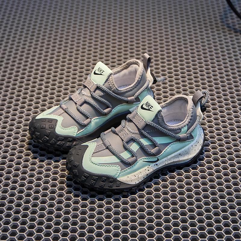 

Boys sports shoes spring and autumn 2025 new single shoes elastic cloth breathable children s shoes dad shoes casual versatile 30 зелёный