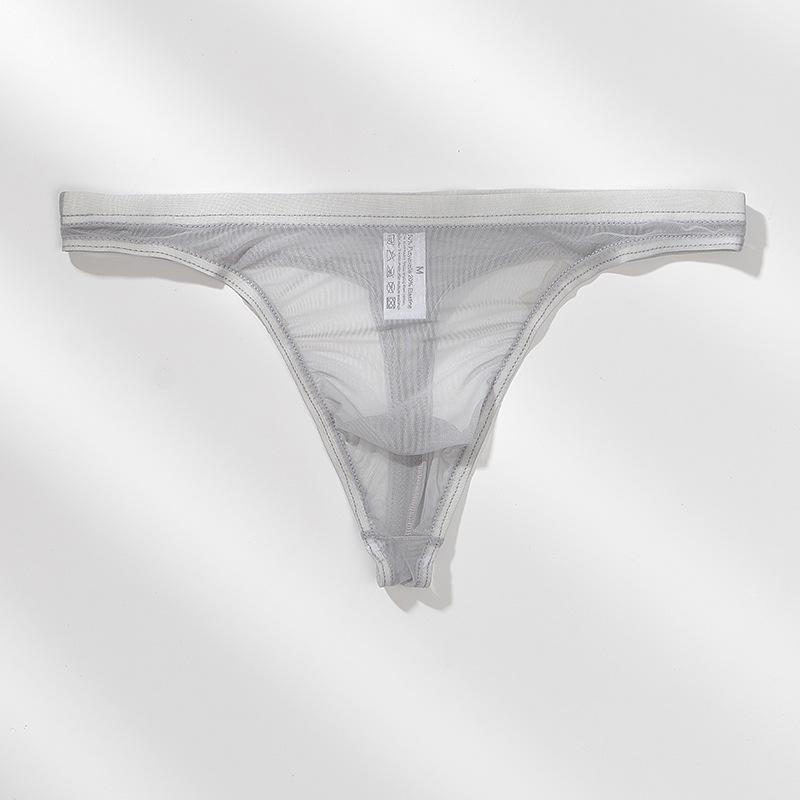 Youye Men's Mesh Transparent Thong - Ultra-Thin, Nude Feel, Breathable and Trendy Summer Briefs