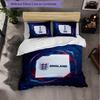 England Football Pattern 3 Pieces Bedding Set Soft Microfiber Duvet Cover with Pillow Cases for Bedroom