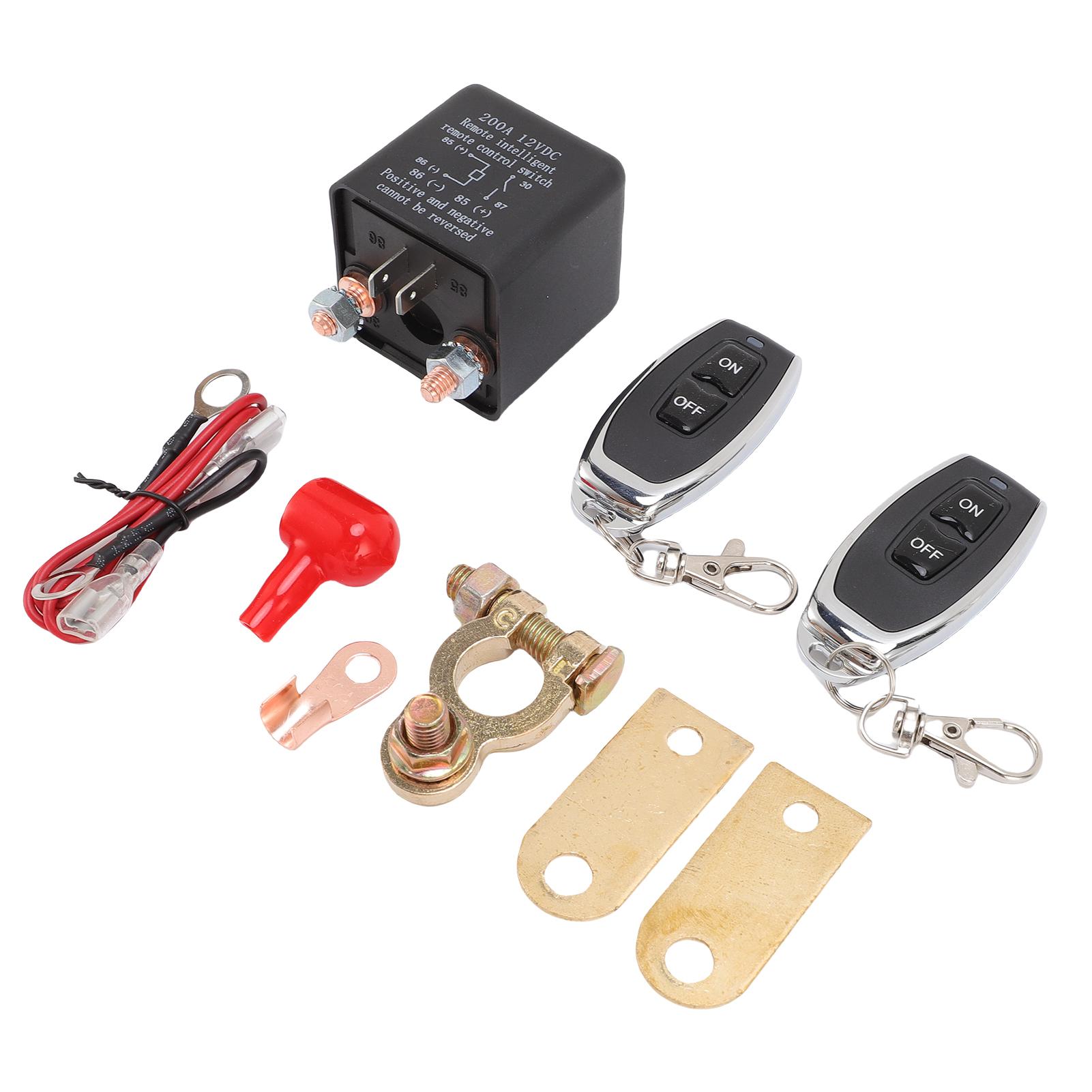 

Выключатель дистанционного отключения аккумулятора 200А Защита от кражи Предотвращение разряда аккумулятора Автомобильное дистанционное отключение аккумулятора