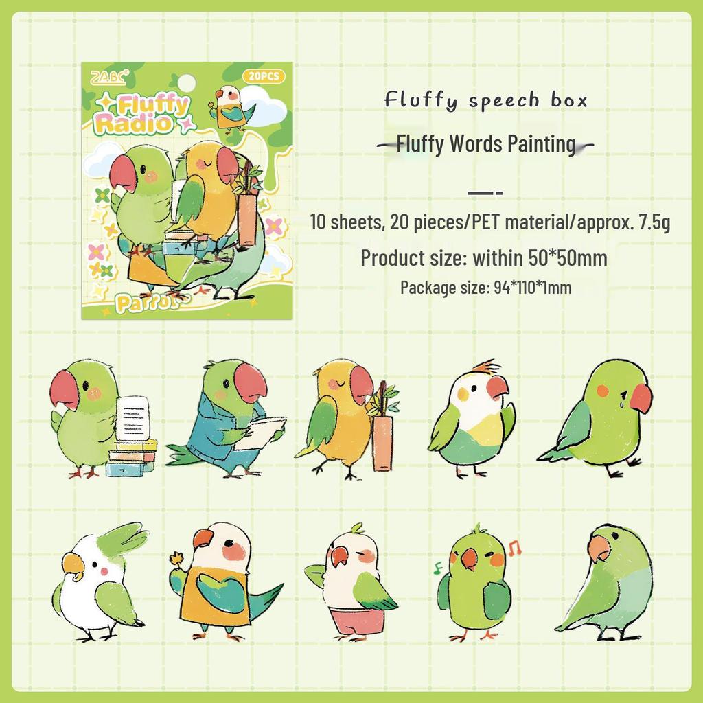 ZABC Animal Fantasy Series Journal Decor Stickers Pack