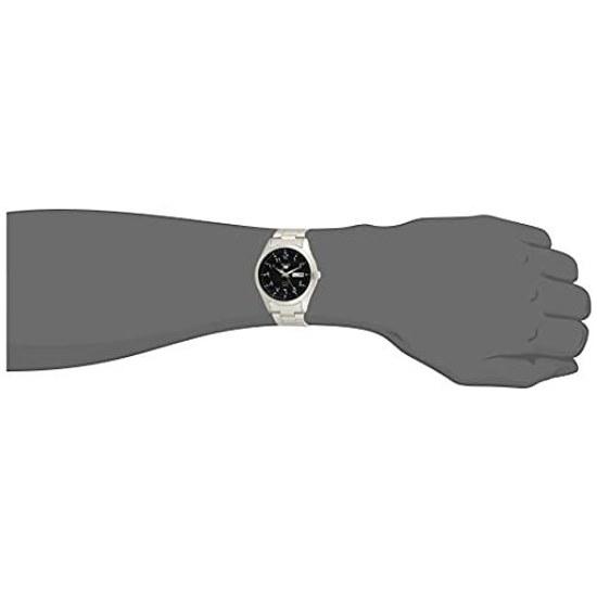 Seiko Wristwatch Mens SNKP21J1 5 SEIKO5 Automatic Black Silver M-sto1