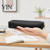 Travel Pencil Pouch Minimalist PU Leather Case, Multi-Functional Stationery Storage Bag with Smooth Metal Zipper, Water Case & Stain Resistant Pen for