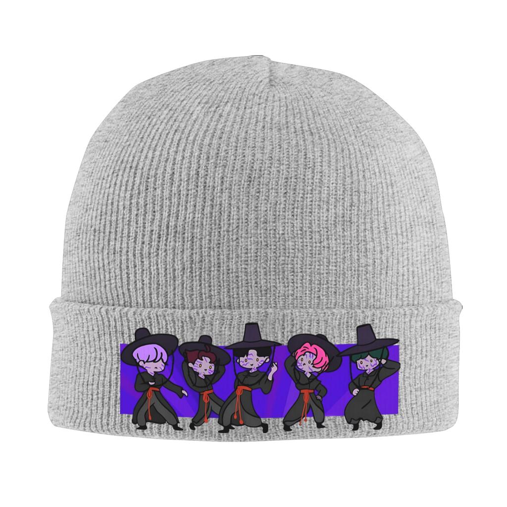 Cute demons idol boys in dark Beanie Hats  Knitting Hat Men Women Unisex Fashion Warm Soft Caps Winter Sport Bonnet Hats