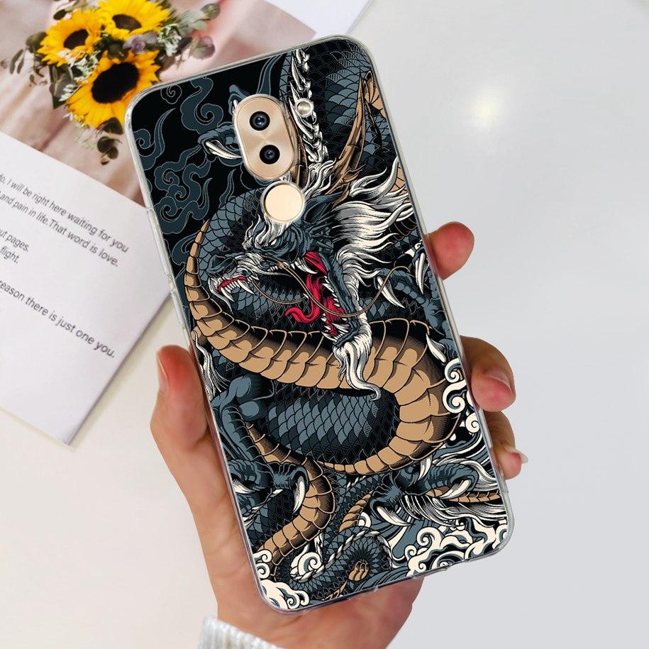 For Honor 6X Case BLN-AL10 BLL-L22 BLN-L21 Cover Fashion Flower Clear Silicone Soft Funda For Huawei Mate 9 Lite GR5 2017 Bumper