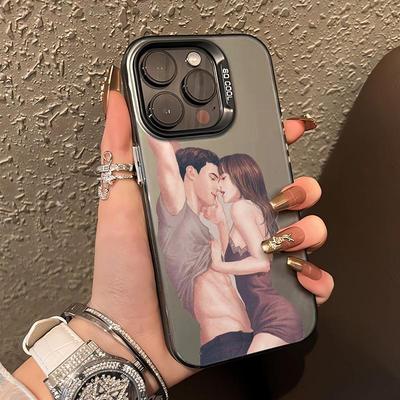 Style Couple Phone Case For iPhone 16 13 15 11 12 14 17 Pro Max Air 16E SE Shockproof Transparent Cover Silicone Fundas