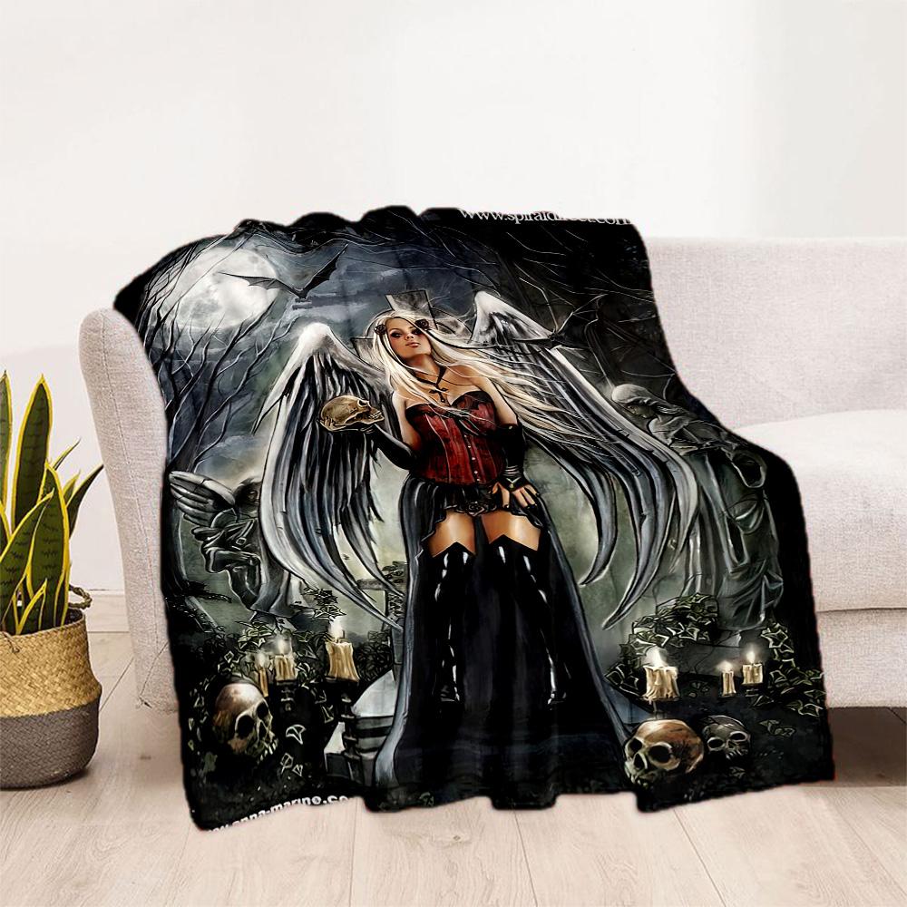 Gothic Style Blanket Ultra-Soft Perfect for Sofa Seaside Office Chair for All Occasions Digital Print Ideal Gift For Birthday Valentine'S Day