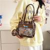 Japanese Cute Transparent Pain Bag 2025 New Large-capacity Shoulder Crossbody Handbag Female Students Class Bag Tide